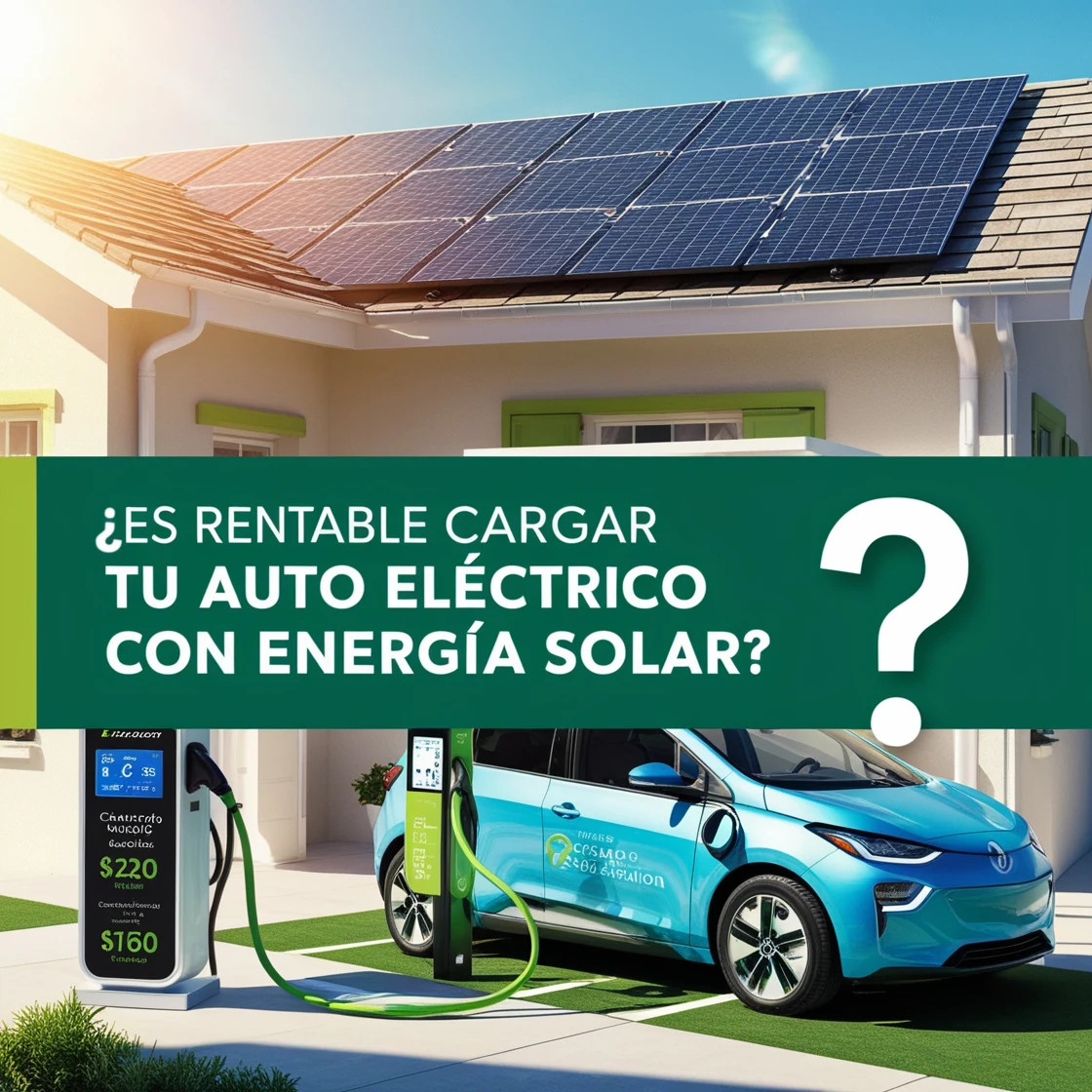 ¿Es rentable cargar tu auto eléctrico con energía solar?